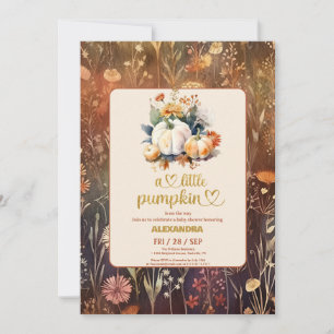 Invitation Teracotta petite citrouille automne shower de béb