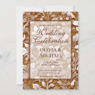 Invitation Terra cotta Burnt Orange Mariage botanique moderne