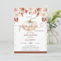 Terracotta Boho Floral Petit Baby shower Citrouill