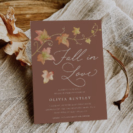 Invitation Terracotta "Fall in Love" Bridal Shower