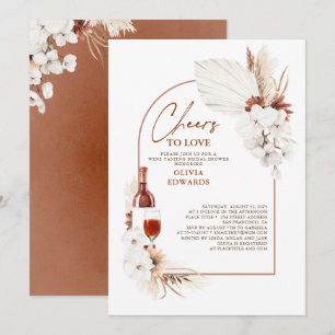 Invitation Terracotta Floral Boho Fête des mariées de dégusta