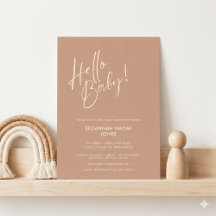 Terracotta Moderne Minimaliste Baby Shower