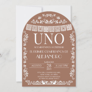 Invitation Terracotta Papel Picado UNO Premier Garçon Arche