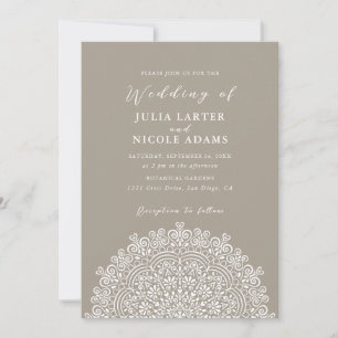 Invitation Terrain Mexicain Rétro Florissant Mandala Mariage