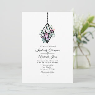 Invitation Terrarium Floral Pastel Jardin Mariage