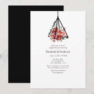 Invitation Terrarium Géométrique Bohème Fleurs Mariage Fiança