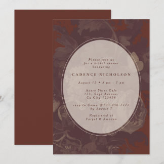 Invitation Terrasse Vintage Rustique Fête de Mariage Florale