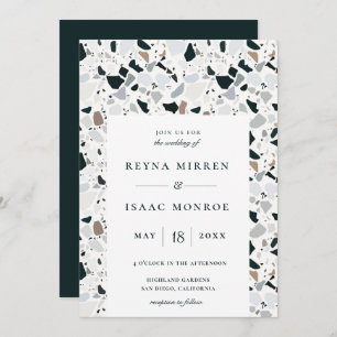 Invitation Terrazzo Artisan Trendy Mariage