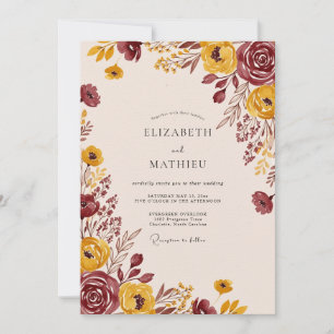 Invitation Terre de Moutarde Mariage d'Automne