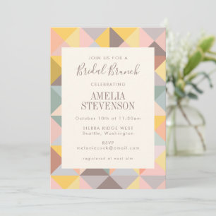 Invitation Terre Neutre Rustique Géométrique Rustique Brunch