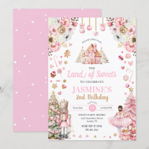 Invitation Terre rose de sucreries Sugar Plum Fairy Nutcracke