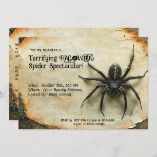 Invitation Terrifiant HALLOWEEN Spider Spectaculaire!