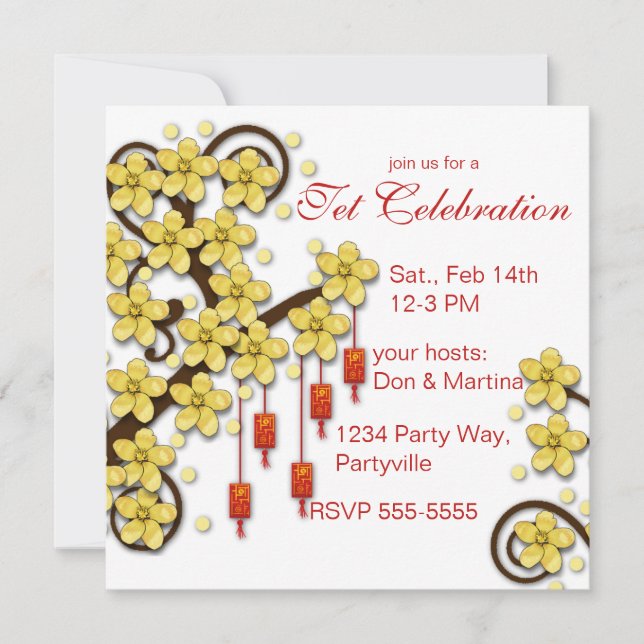 Invitation Tet Hoa Mai (Devant)