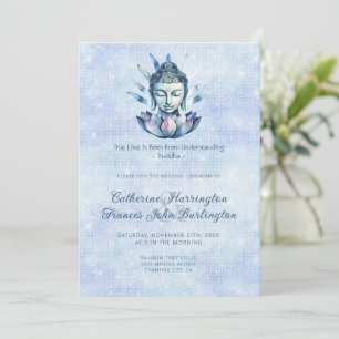 Invitation Tête de Bouddha aquarelle Cérémonie de mariage bou