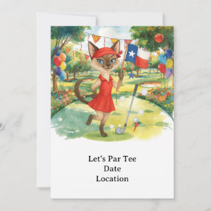 Invitation Texas Birthday Theme for GOLFER Amoureux de les ch