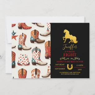 Invitation texas cowgirl pays sauvage, dessin d'illustration