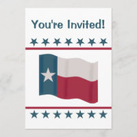 Texas Lone Star Flag Red White Blue Party