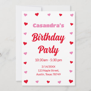 Invitation Texas Saint-Valentin Editable Fête