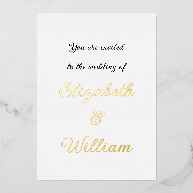 Invitation texte de calligraphie minimaliste (Recto)