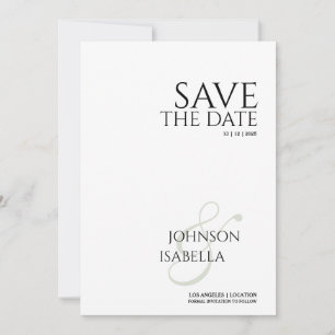 Invitation Texte minimal simple enregistrer uniquement la car
