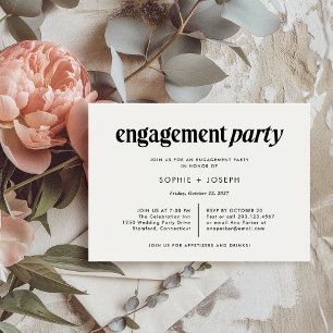 Invitation Texte moderne Groupe d'engagement noir et blanc