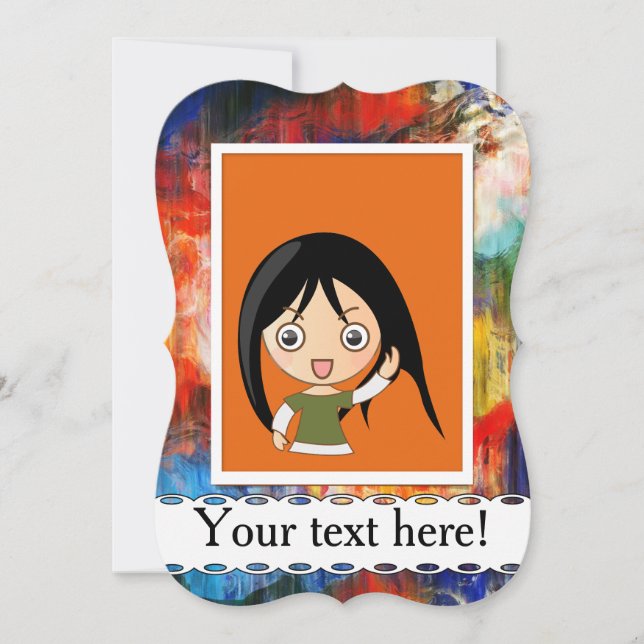 Invitation Texture colorée (Devant)