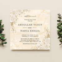 Texture de marbre dentelle florale Mariage musulma