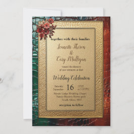 Invitation Texture en cuir artistique