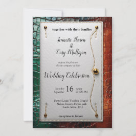 Invitation Texture en cuir artistique