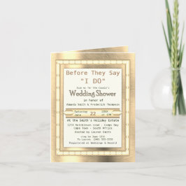 Invitation Texture métallique moderne Douche en couple