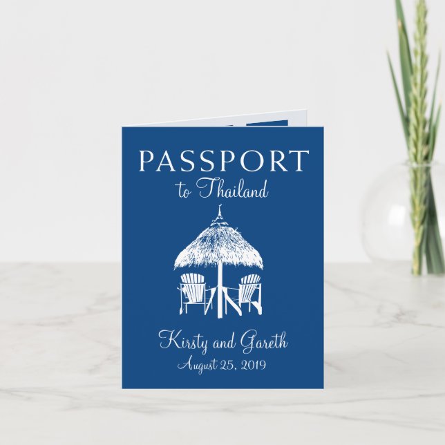 Invitation Thaïlande Enregistrer le passeport date | MARIAGE (Devant)