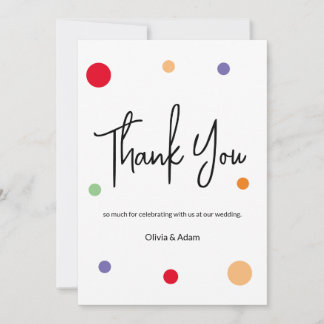 Invitation Thank You Card for wedding