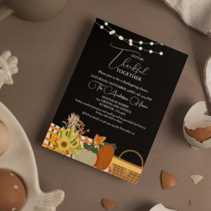 Invitation Thanksgiving Dineer chute Citrouille Turquie parti