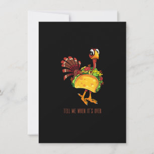 Invitation Thanksgiving Drôle Turquie se déguise en Taco Than
