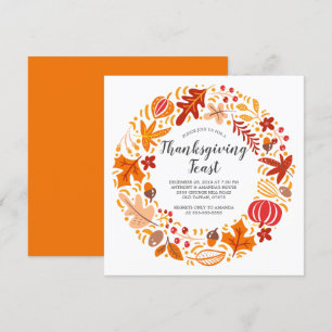 Invitation Thanksgiving Leaf d'automne