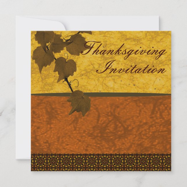 Invitation Thanksgiving personnalisée (Devant)
