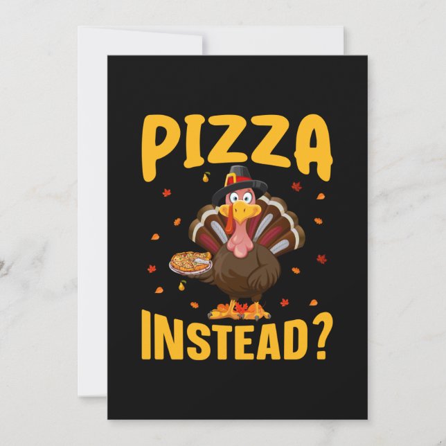 Invitation Thanksgiving Pizza Instead (Devant)