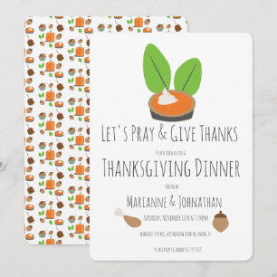 Invitation Thanksgiving Prions et remercions