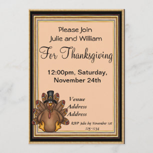 Invitation Thanksgiving Turquie