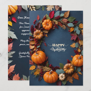 Invitation Thanksgiving Wreath - Automne Harvest CelInvitatio