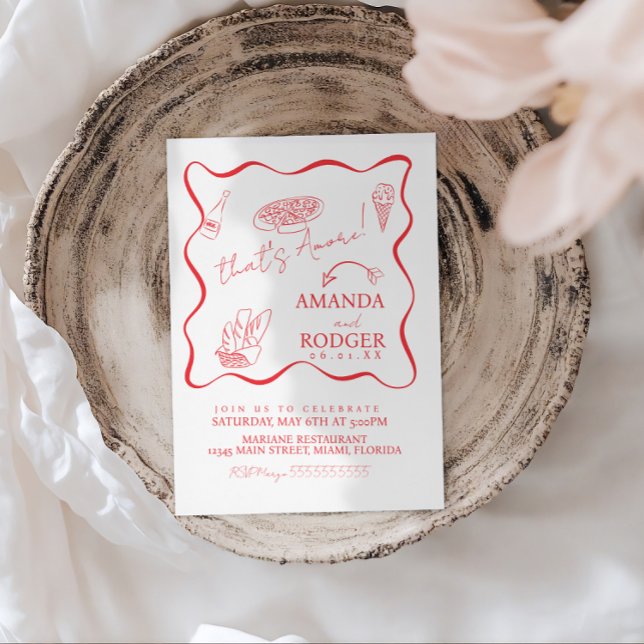 Invitation That’s Amore Italian Doodles Wedding (Créateur téléchargé)