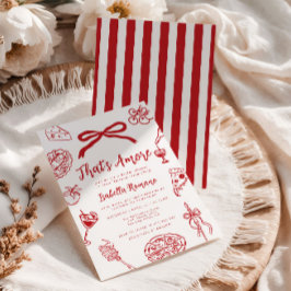 Invitation That's Amore Italian Hand drawn Bridal Shower