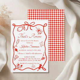 Invitation That's Amore Whimsical Italian Pizza Bridal Shower