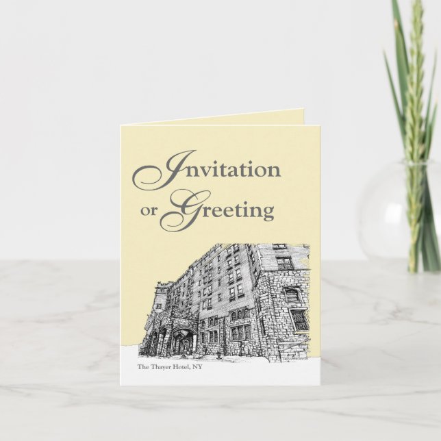 Invitation Thayer Hôtel crème ivoire (Devant)
