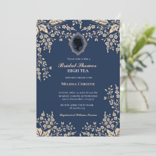 Invitation thé à haute garden-party, beaux pastel doux