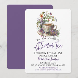 Invitation Thé à la Florale Après-Midi