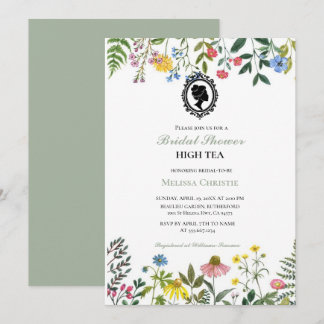 Invitation thé à la garden-party, beaux pastels doux