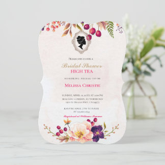 Invitation thé à la garden-party, beaux pastels doux