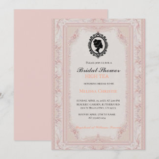 Invitation thé à la garden-party, beaux pastels doux
