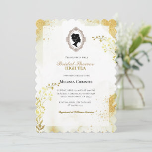 Invitation thé à la haute garden-party, jolis pastels doux